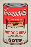 Andy Warhol HOT DOG BEAN Soup Can Screenprint - Sold for $37,120 on 05-24-2025 (Lot 170).jpg